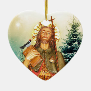 Saint Rocco or Saint Roch Heart Ornament