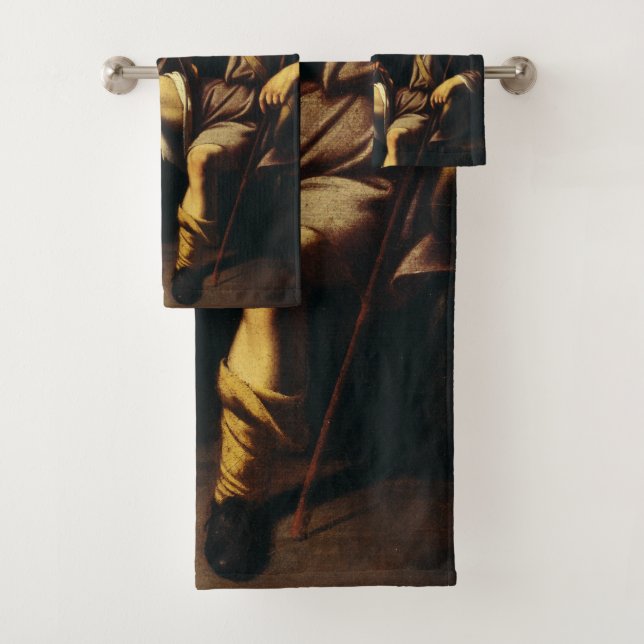 Saint Roch and the Angel by Guy François Bath Towel Set (Insitu)