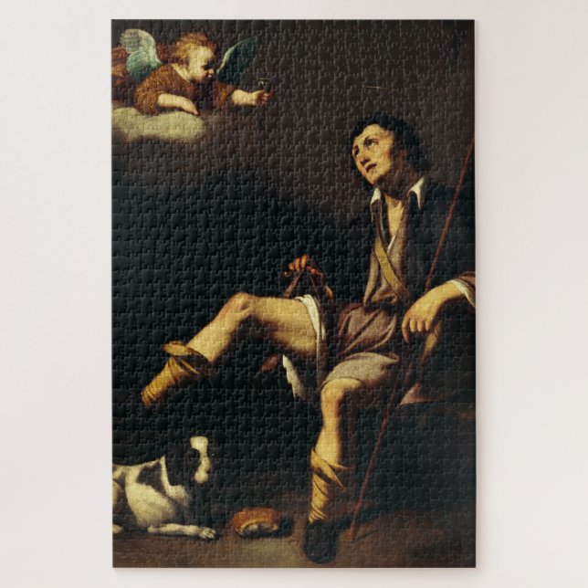 Saint Roch and the Angel by Guy François Jigsaw Puzzle (Vertical)