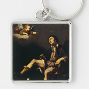 Saint Roch and the Angel by Guy François Key Ring