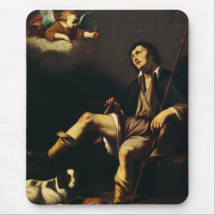 Saint Roch and the Angel by Guy François Mouse Mat