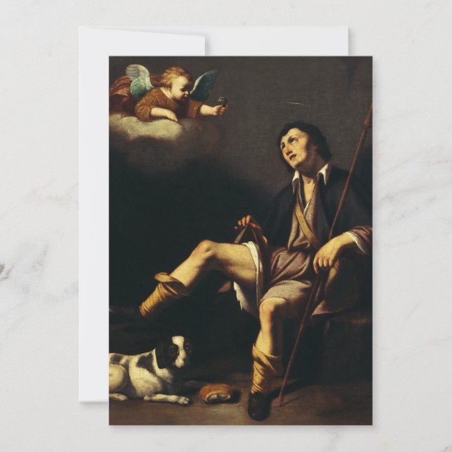 Saint Roch and the Angel by Guy François Thank You Card (Front)