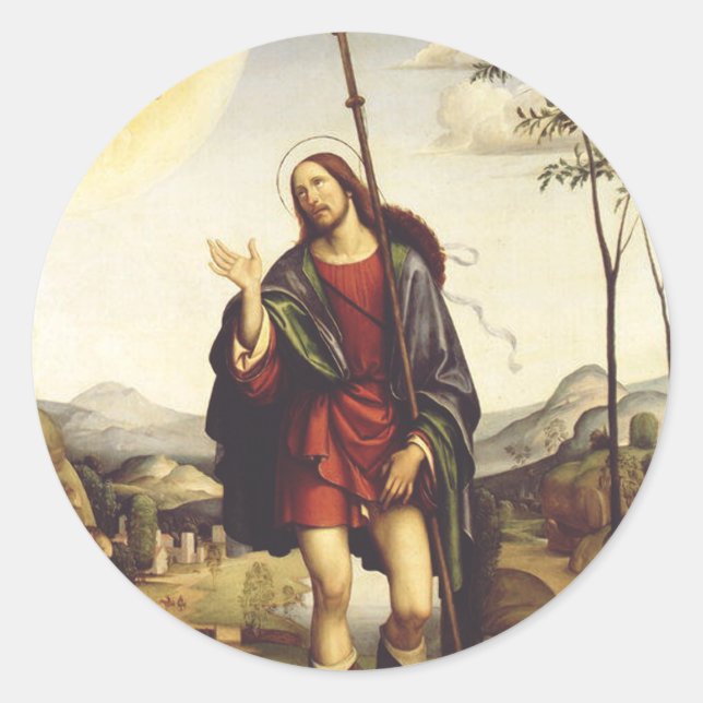 Saint Roch by Francesco Francia  Classic Round Sticker (Front)