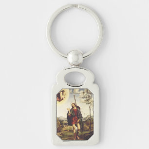 Saint Roch by Francesco Francia Key Ring