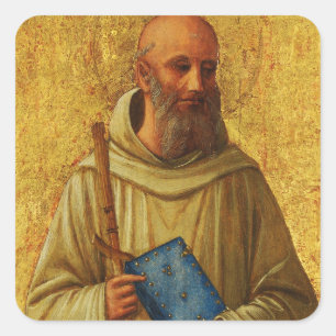 Saint Romuald the founder of the Camaldolese Square Sticker