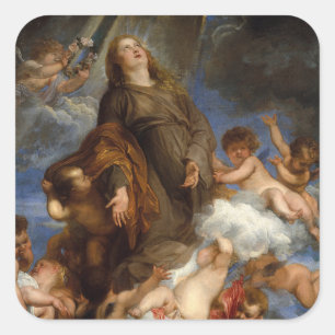 Saint Rosalie Interceding for the Plague-stricken Square Sticker
