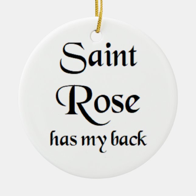 saint rose coffee mug ceramic tree decoration (Front)