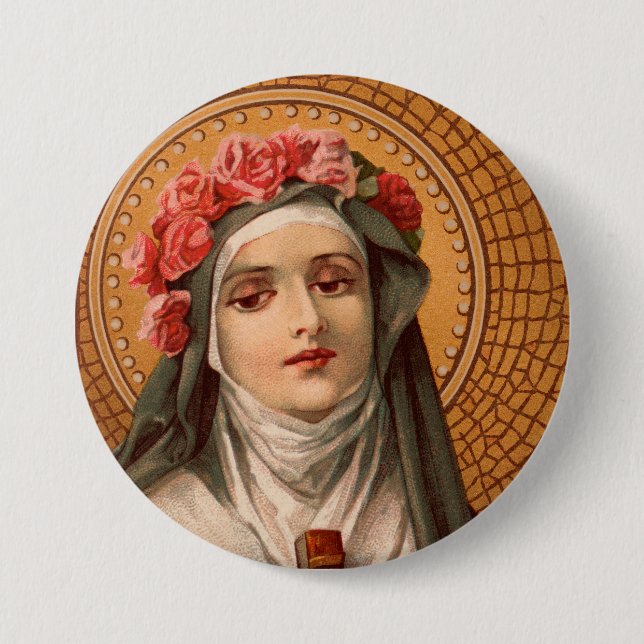 Saint Rose of Lima Button (Front)