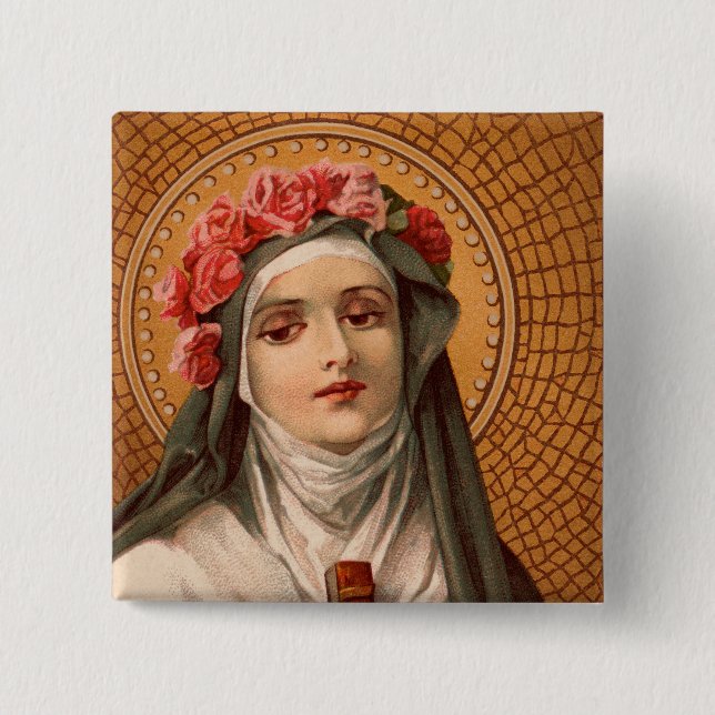 Saint Rose of Lima Button (Front)
