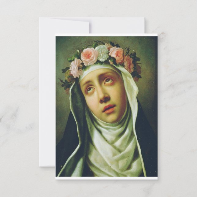 Saint Rose of Lima by Francesco de Mura Thank You Card (Front)