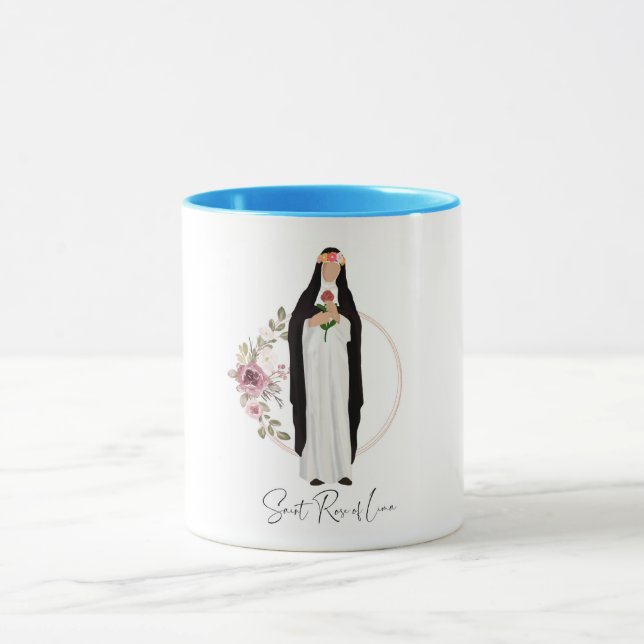 Saint Rose of Lima, Catholic Saint Coffee Mug (Center)