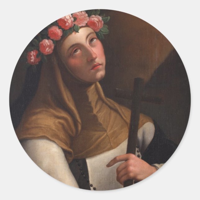 SAINT ROSE OF LIMA CLASSIC ROUND STICKER (Front)