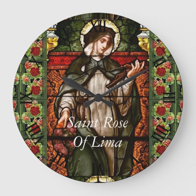 saint rose of lima large clock (Front)