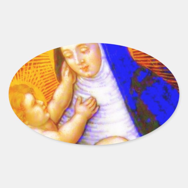 SAINT ROSE OF LIMA OVAL STICKER (Front)