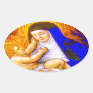 SAINT ROSE OF LIMA OVAL STICKER