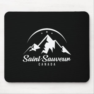 Saint-sauveur Canada Ski Resort Skiing Snowboardin Mouse Mat