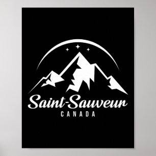 Saint-sauveur Canada Ski Resort Skiing Snowboardin Poster