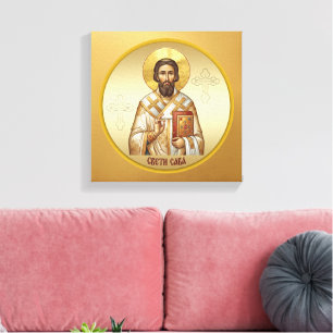 Saint Sava Orthodox icon T-Shirt Canvas Print