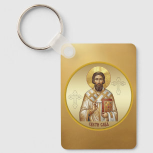 Saint Sava Orthodox icon T-Shirt Key Ring