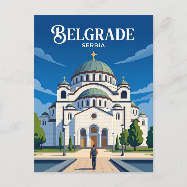 Saint Sava Temple Serbia Postcard (Front)