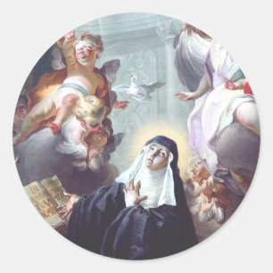 Saint Scholastica Twin Sister of Saint Benedict Classic Round Sticker