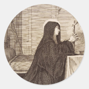 Saint Scholastica Twin Sister of Saint Benedict Classic Round Sticker