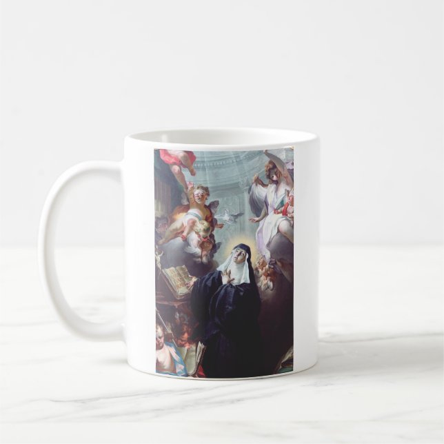 Saint Scholastica Twin Sister of Saint Benedict Coffee Mug (Left)