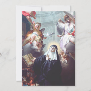 Saint Scholastica Twin Sister of Saint Benedict Holiday Card