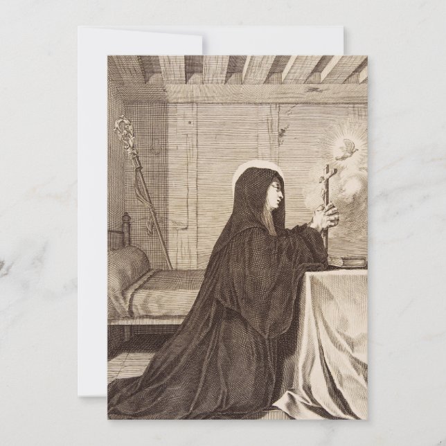 Saint Scholastica Twin Sister of Saint Benedict Invitation (Front)