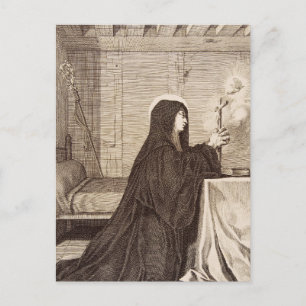 Saint Scholastica Twin Sister of Saint Benedict Postcard