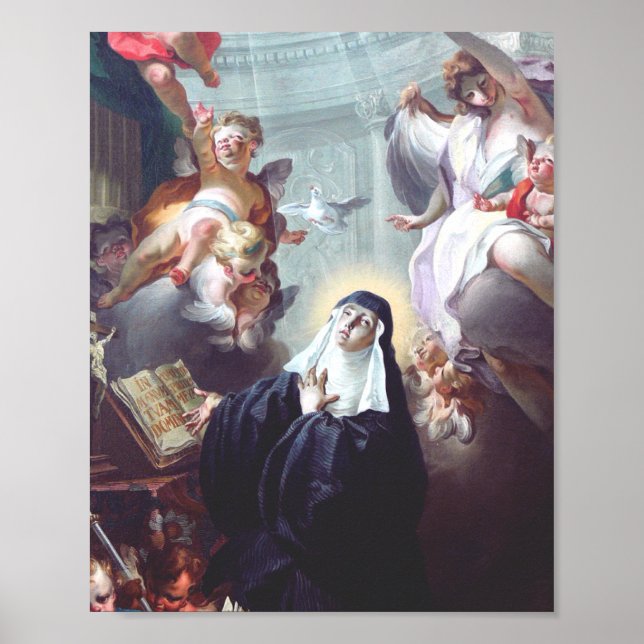 Saint Scholastica Twin Sister of Saint Benedict Poster (Front)