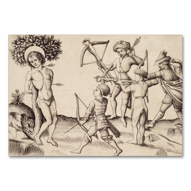 Saint Sebastian Captain of the Praetorian Table Number (Front)