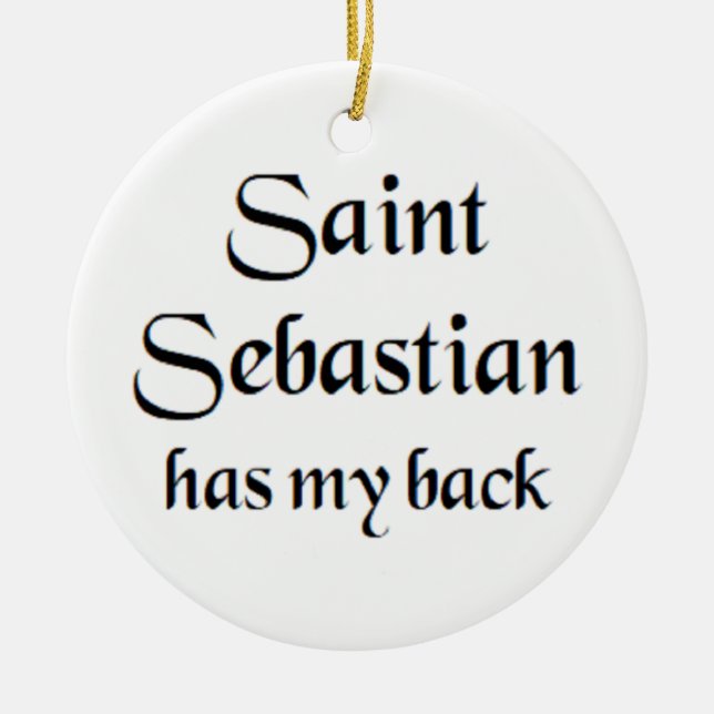 saint sebastian ceramic tree decoration (Front)