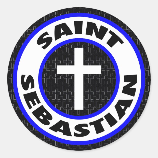Saint Sebastian Classic Round Sticker (Front)
