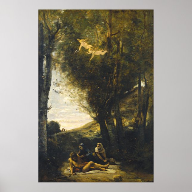 Saint Sebastian - Jean-Baptiste- Corot Fine Art Poster (Front)
