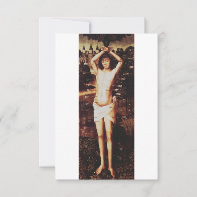 Saint Sebastian Premium Holy Card (Front)