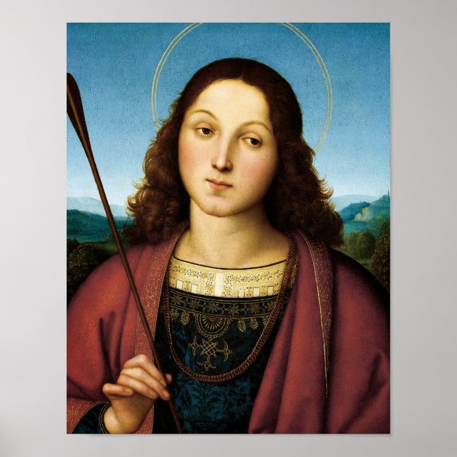 Saint Sebastian, San Sebastiano by Raphael Poster (Front)