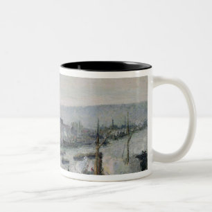 Saint-Sever Port, Rouen, 1896 Two-Tone Coffee Mug