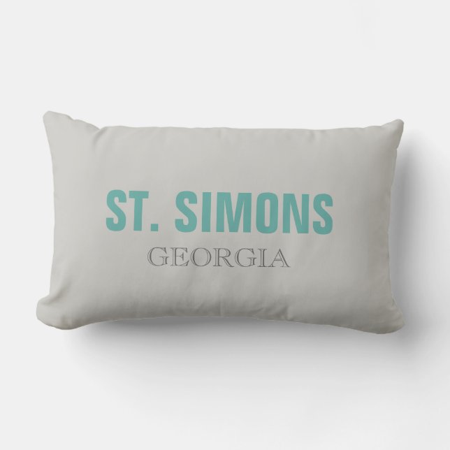 Saint Simons Georgia Beach Throw Pillow (Front)
