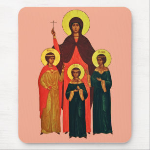 Saint Sophia and Her Daughters The Eternal Virtues Mouse Mat
