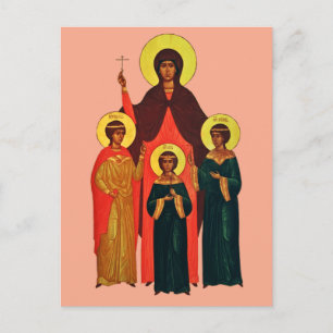 Saint Sophia and Her Daughters The Eternal Virtues Postcard