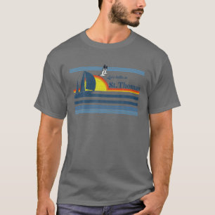 Saint St. Thomas Retro 70S 80S Beach Sailing Sailb T-Shirt