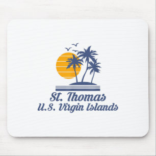 Saint St Thomas Us Virgin Islands Beach Caribbean Mouse Mat