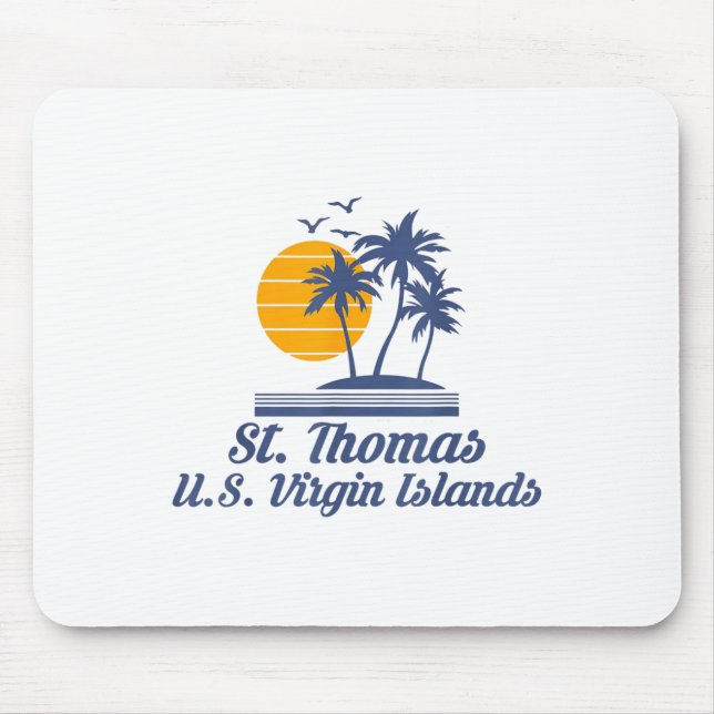 Saint St Thomas Us Virgin Islands Beach Caribbean  Mouse Mat (Front)