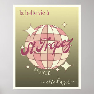 Saint St Tropez France côte d'Azur elegant gold Poster