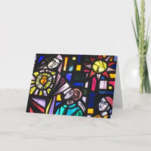 saint stained easter holiday card