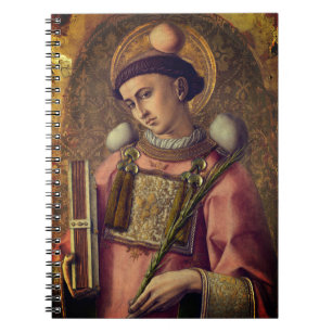 Saint Stephen (by Carlo Crivelli, 1476) Notebook