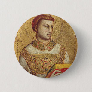 Saint Stephen by Giotto 6 Cm Round Badge