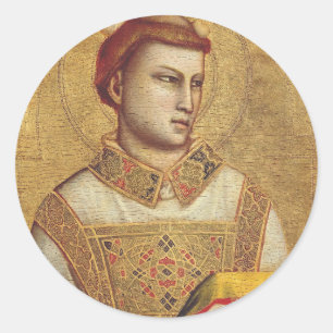 Saint Stephen by Giotto Fine Art Reproduction Classic Round Sticker