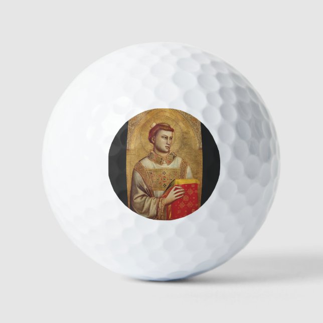Saint Stephen by Giotto Fine Art Reproduction Golf Balls (Front)